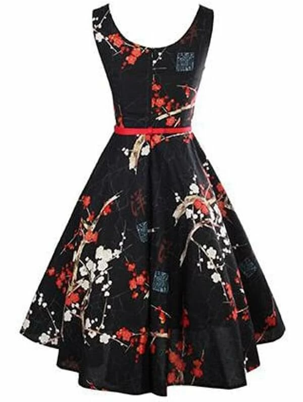 floral print flare dress