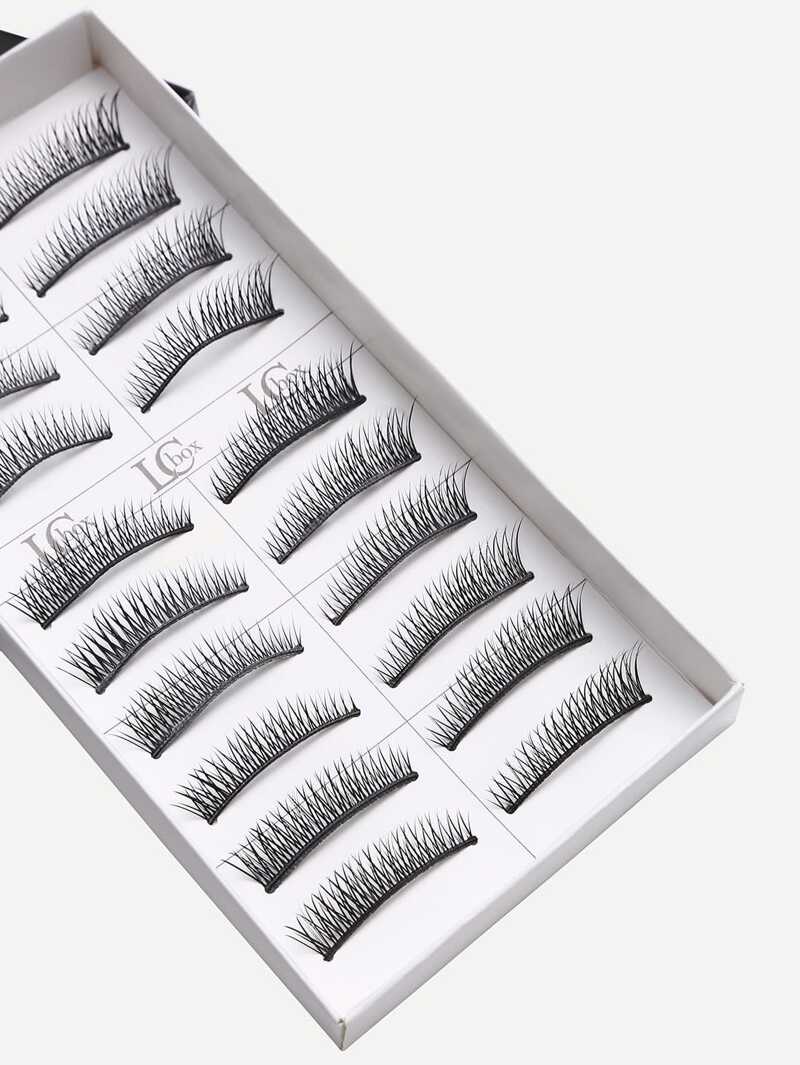 

Natural Short Straight False Eyelashes, Black