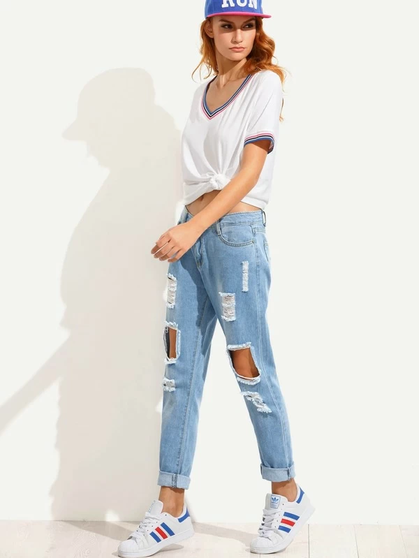 romwe boyfriend jeans