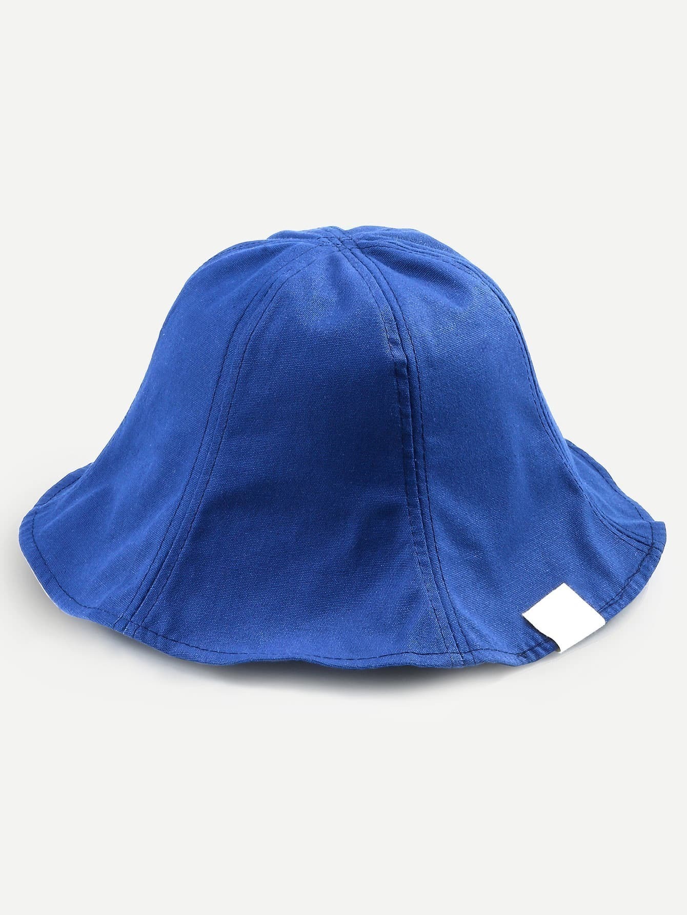Royal Blue Collapsible Cotton Bucket Hat ROMWE
