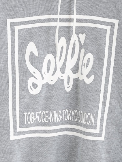 grey letter print hooded top with pants