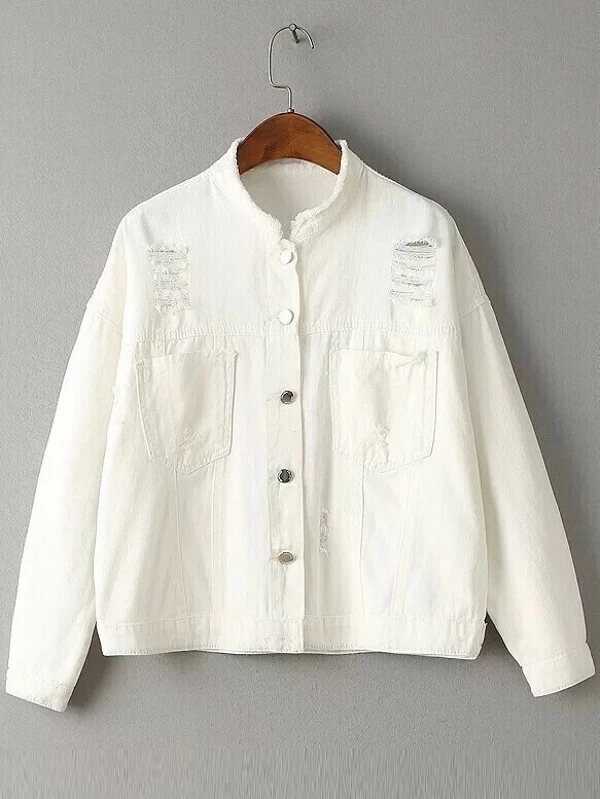 white ripped jacket