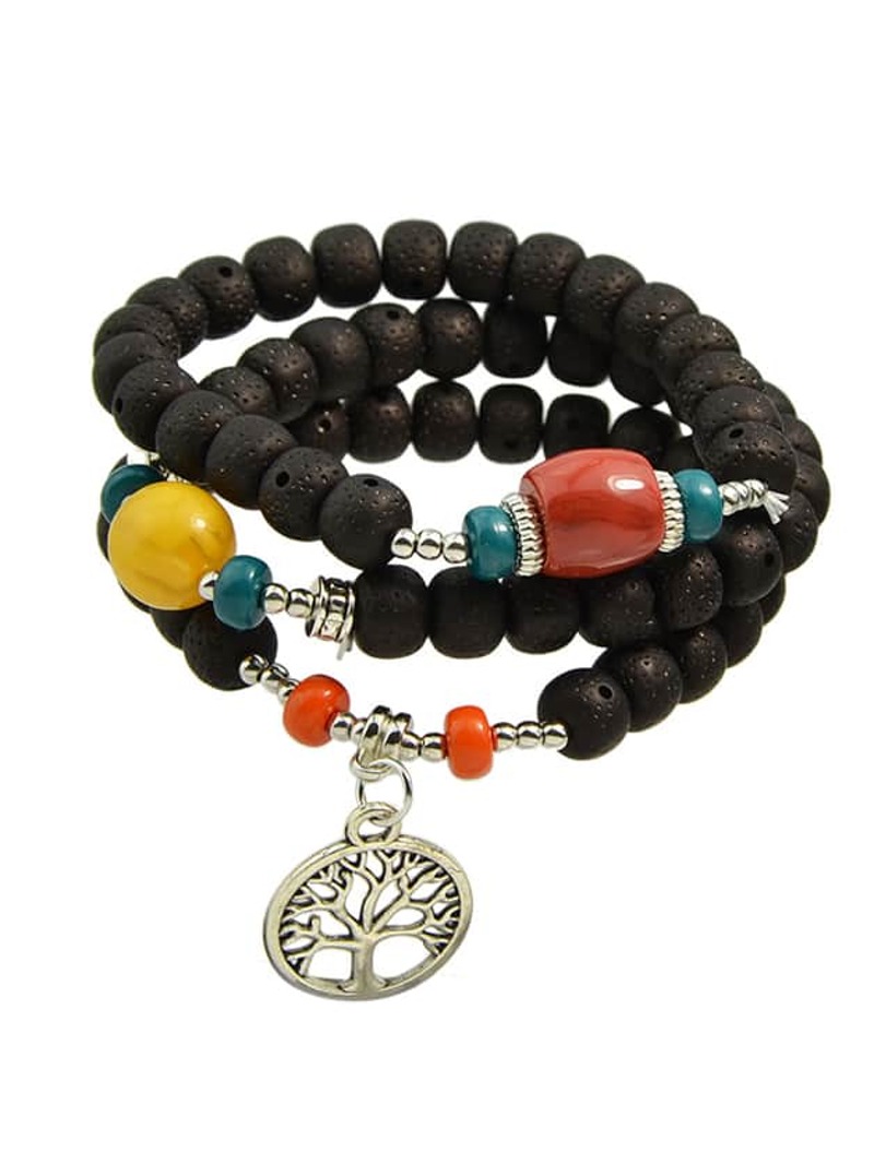 

Black Bohemian Beads Chain Bracelets For Women