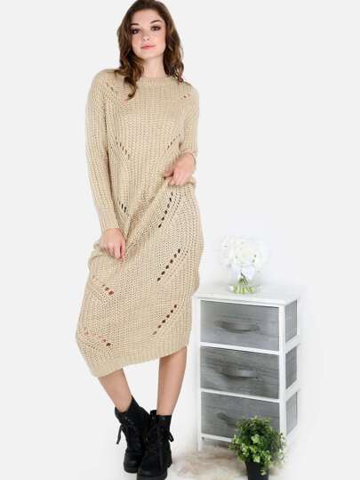 taupe sweater dress