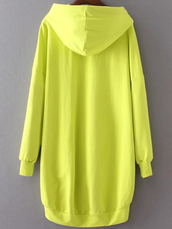 hooded high low sweatshirt