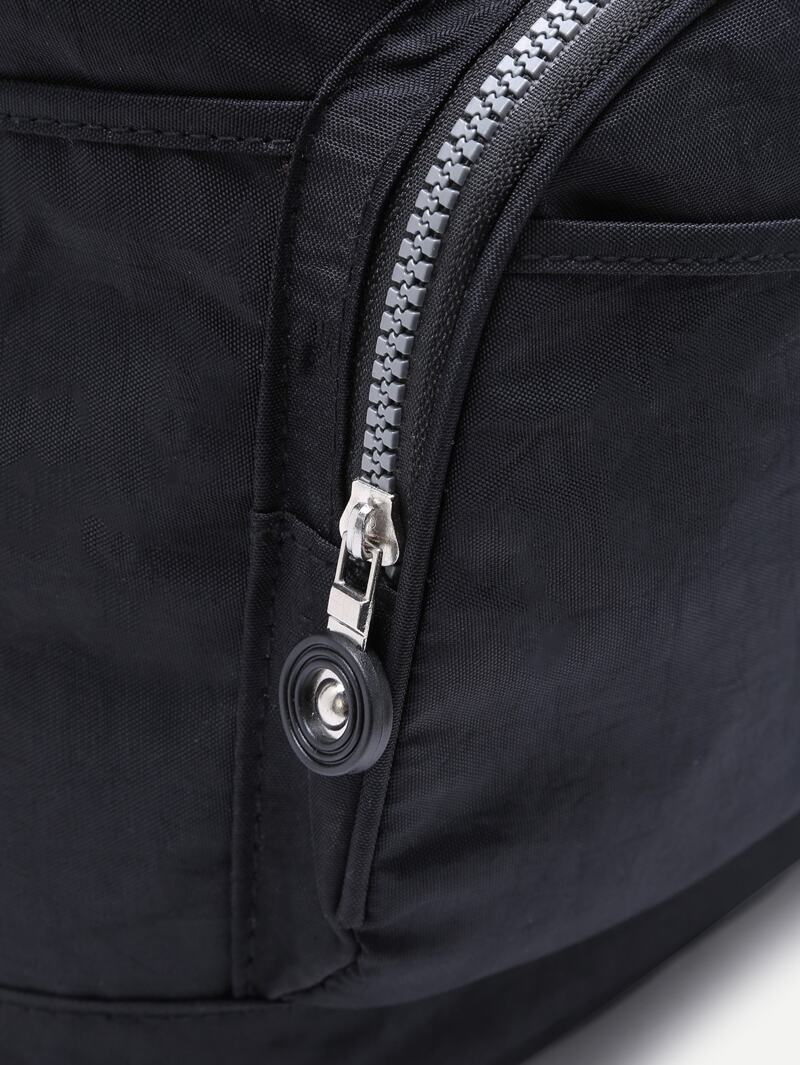 

Black Front Pocket Drawstring Nylon Backpack