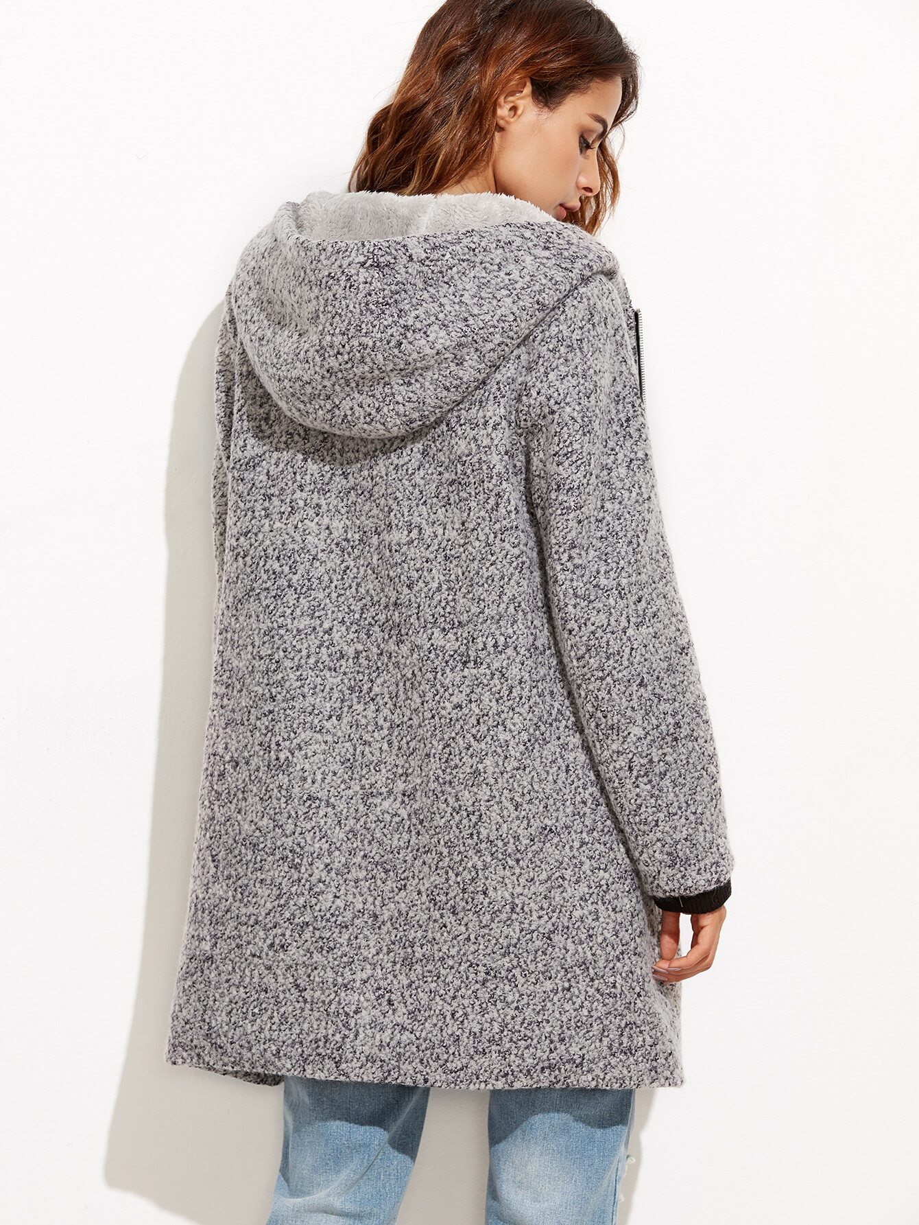 ¿¿Es Esto Lo Nuevo de Abrigo de paño con capucha - gris ?? | ROMWE