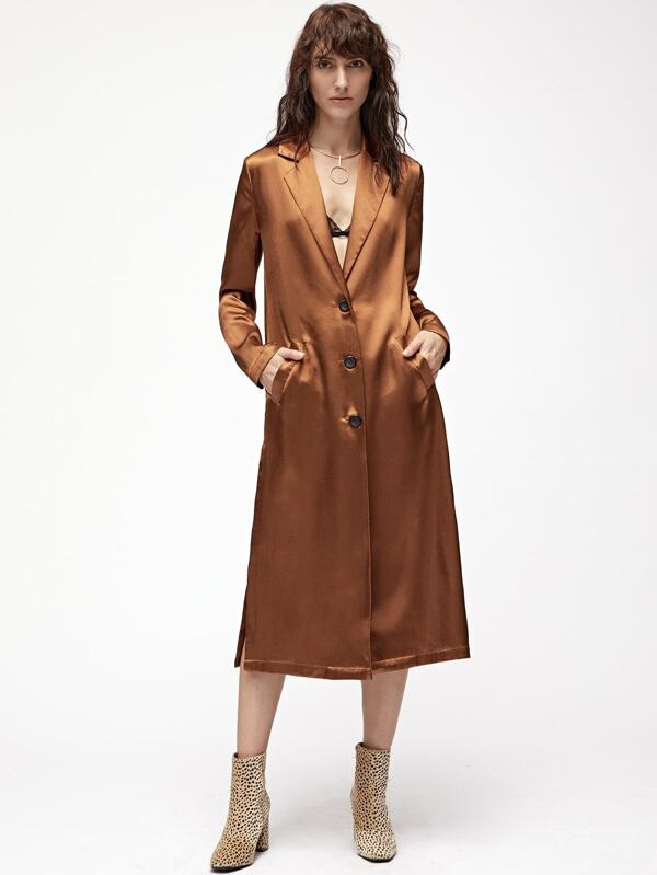 satin duster coat
