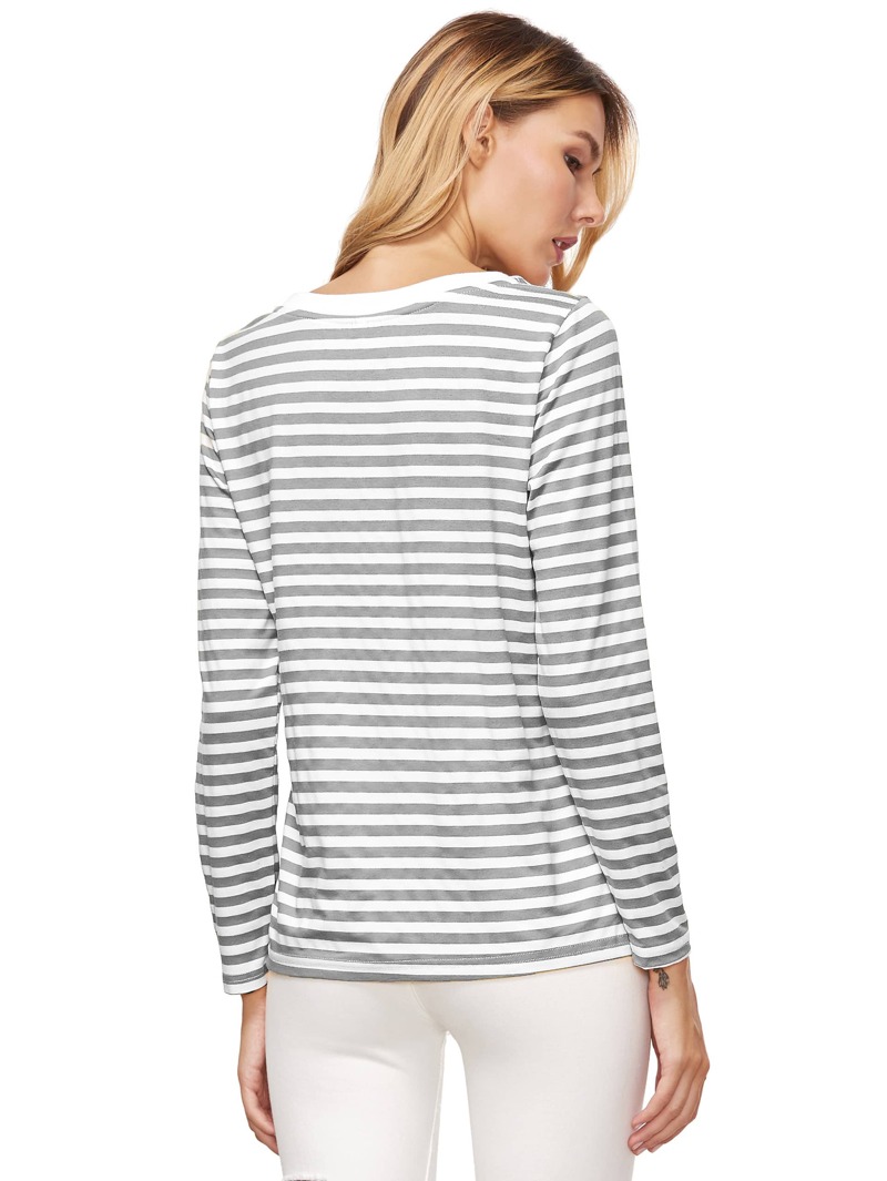 

Dark Grey Striped Long Sleeve T-Shirt