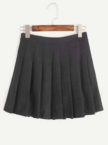 black pleated skirt with shorts