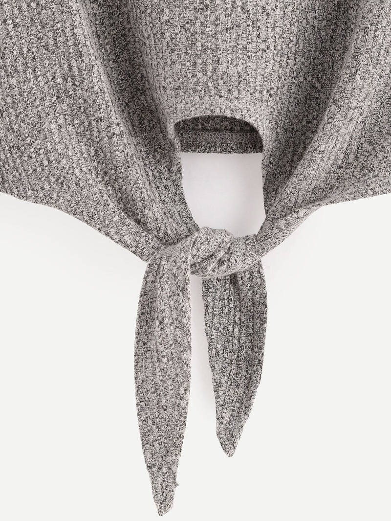 

Grey Tie Casual Tank Top