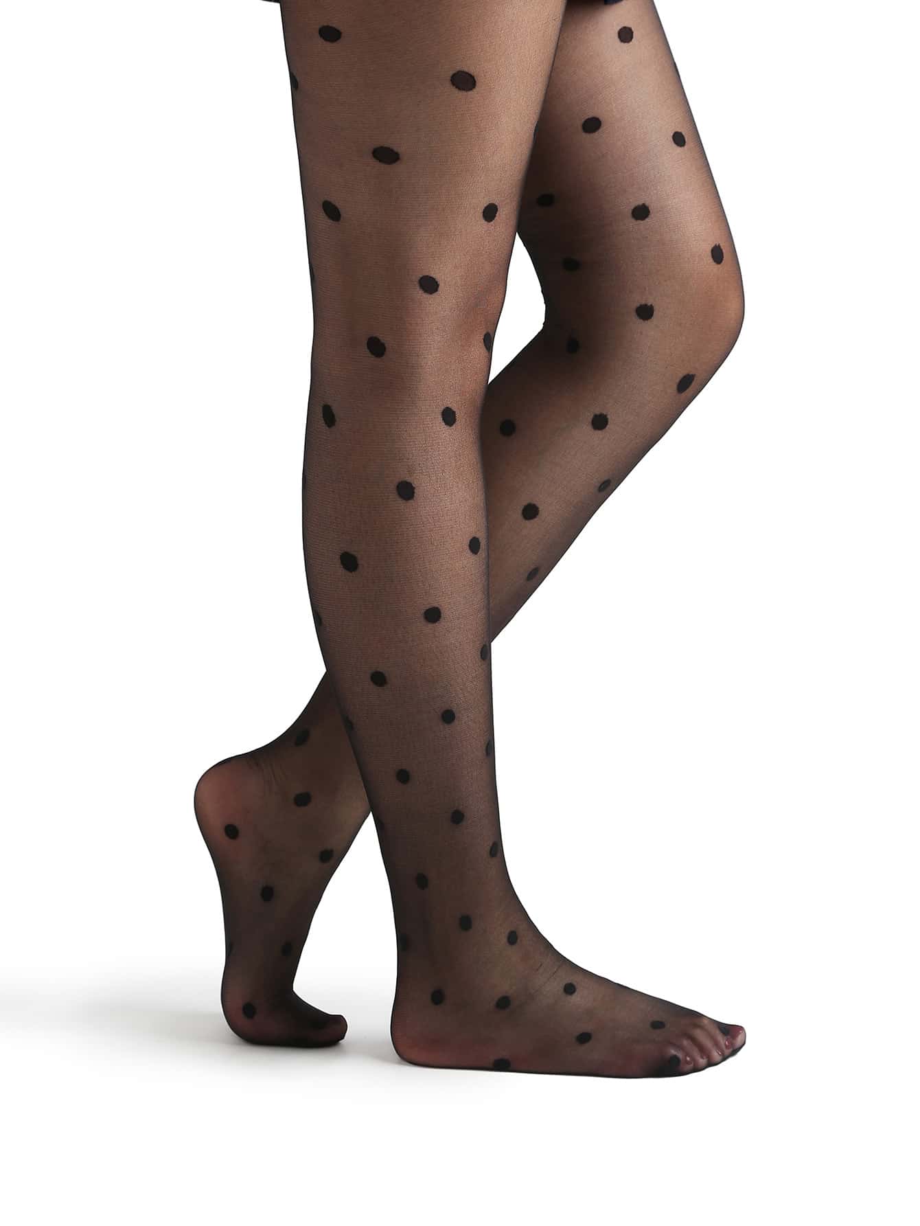 Outside black sheer pantyhose pic 795