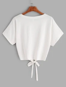 how to tie a white t shirt