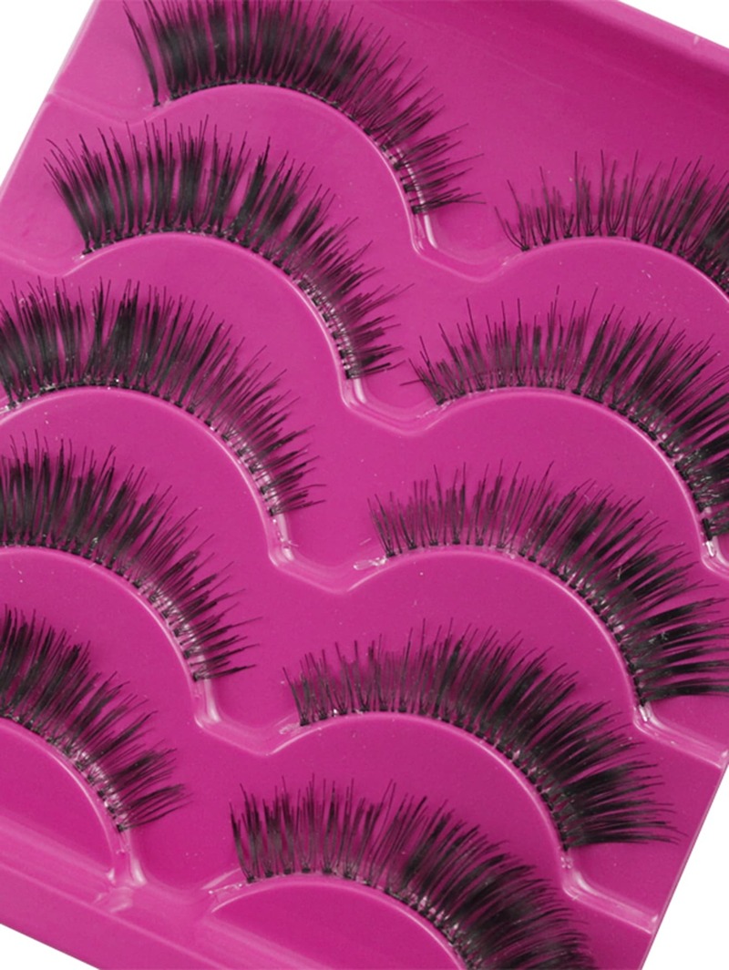

Natural False Eyelashes Set 5 Pair, Black
