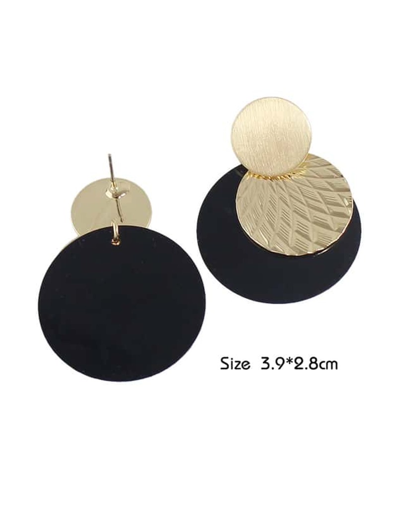 

New Coming Big Round Hanging Stud Earrings, Multicolor
