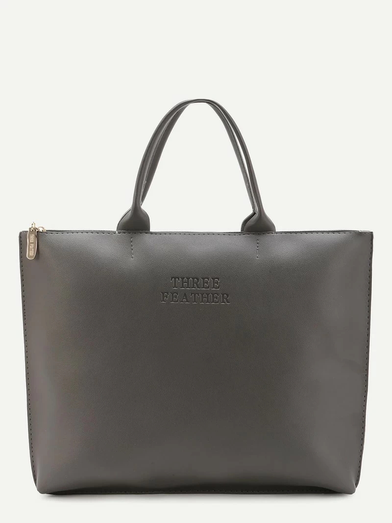 Oversized Pu Plain Tote Bagfor Women Romwe Oversized Pu Plain Tote Bag