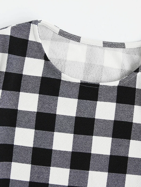 black and white checkered co ord